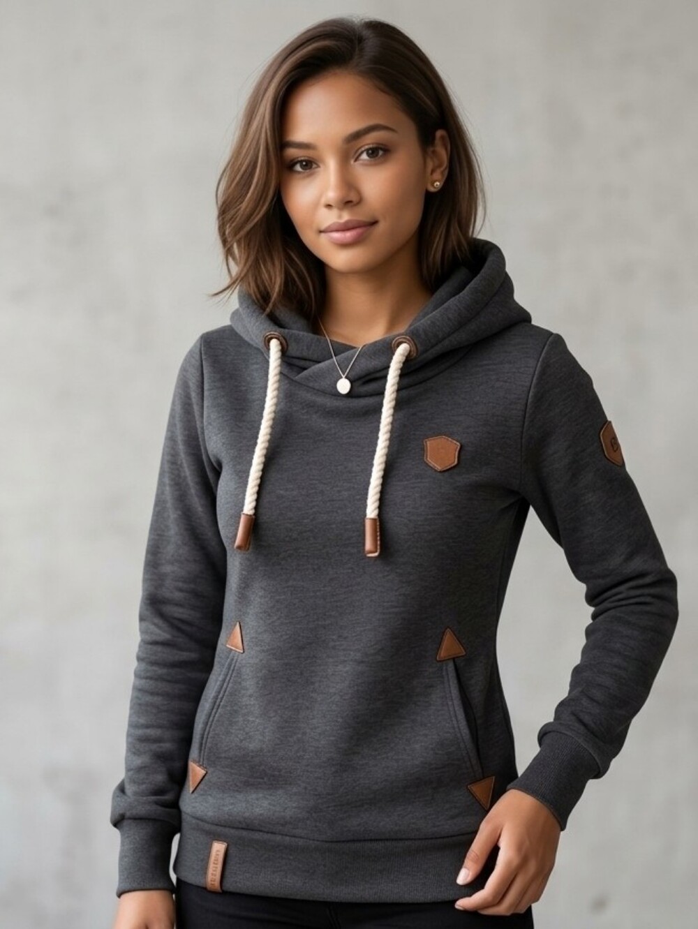 Naketano Brave New Word Funnel Neck Thick Fleece Sweatshirt Size Small